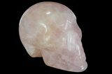 Polished Brazilian Rose Quartz Crystal Skull #95559-2